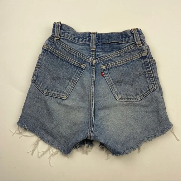 Nasty Gal Afterparty Reworked Vintage Levi’s Denim Shorts Size 25 NEW - Picture 7 of 7